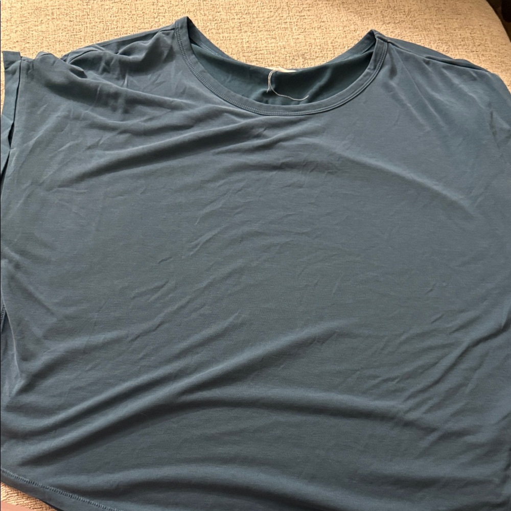 Lucky Brand Ocean Blue Short Sleeve Dolman Tee